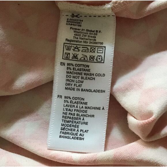 Forever 21 Bodycon Tank Mini Dress ~Sz Medium~ Coral Geometric Printed Pattern - Picture 7 of 7